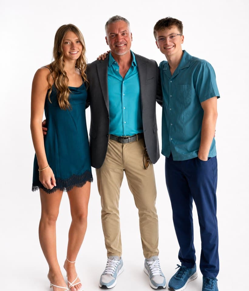 Brent Engelman with his family